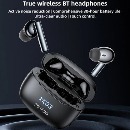 Handsfree Bluetooth Yesido TWS23, TWS, ANC, Fekete