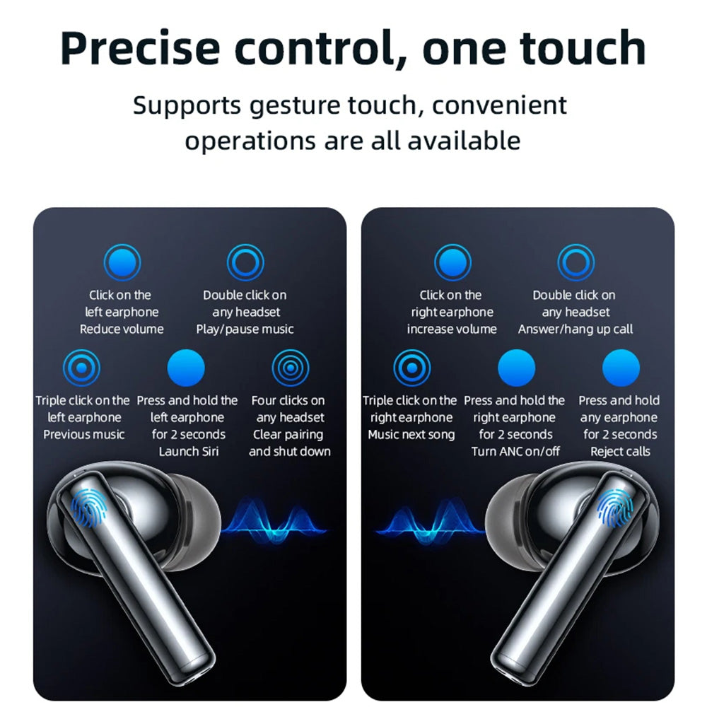 Handsfree Bluetooth Yesido TWS23, TWS, ANC, Fekete