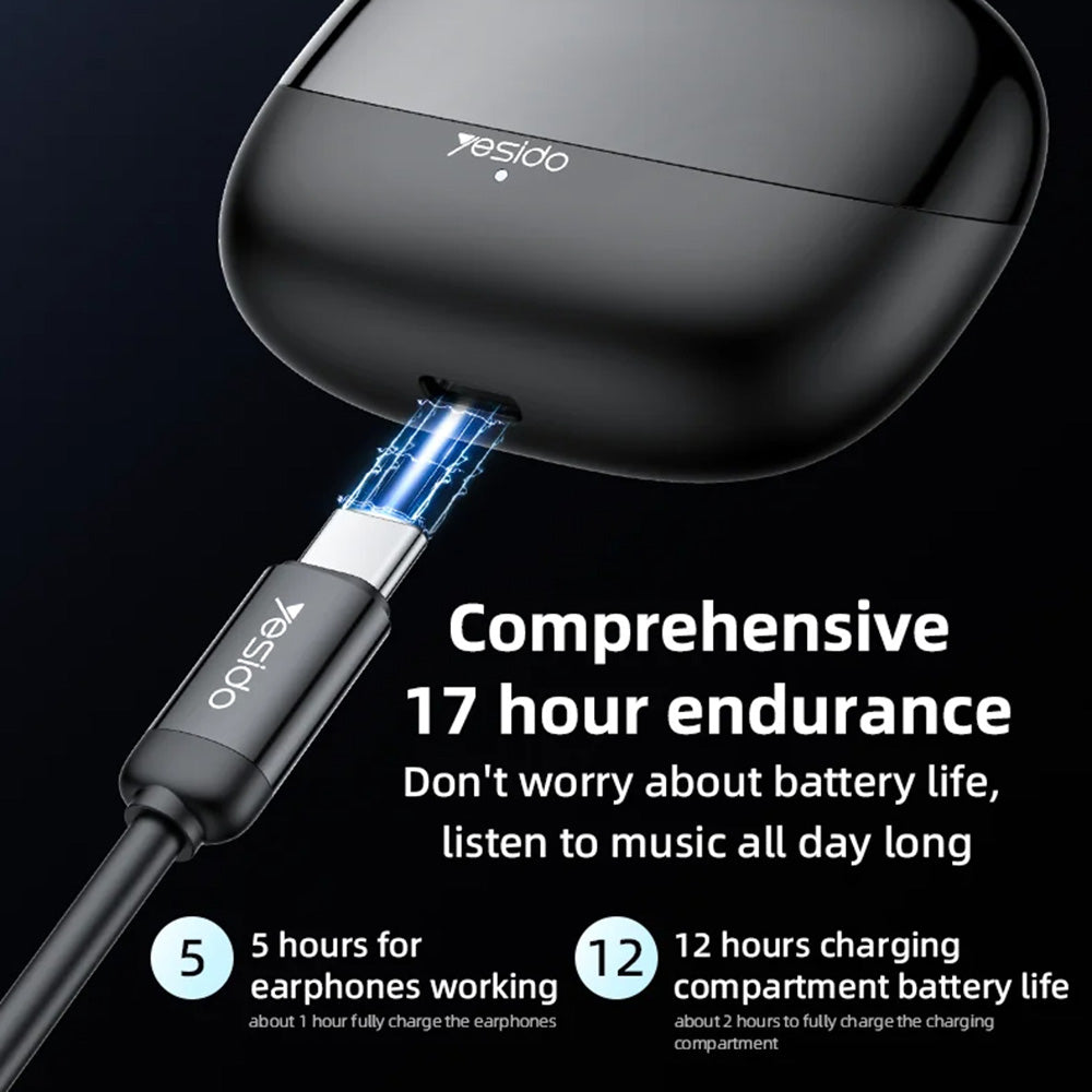 Handsfree Bluetooth Yesido TWS26, TWS, Fekete