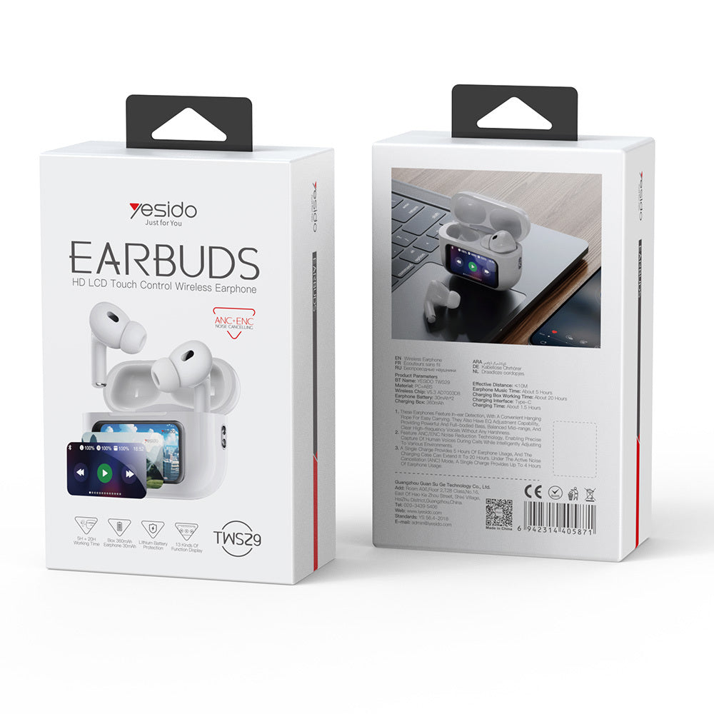 Handsfree Bluetooth Yesido TWS29, TWS, Fehér