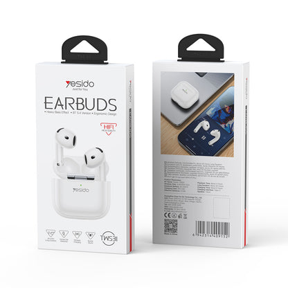 Handsfree Bluetooth Yesido TWS31, TWS, Fehér