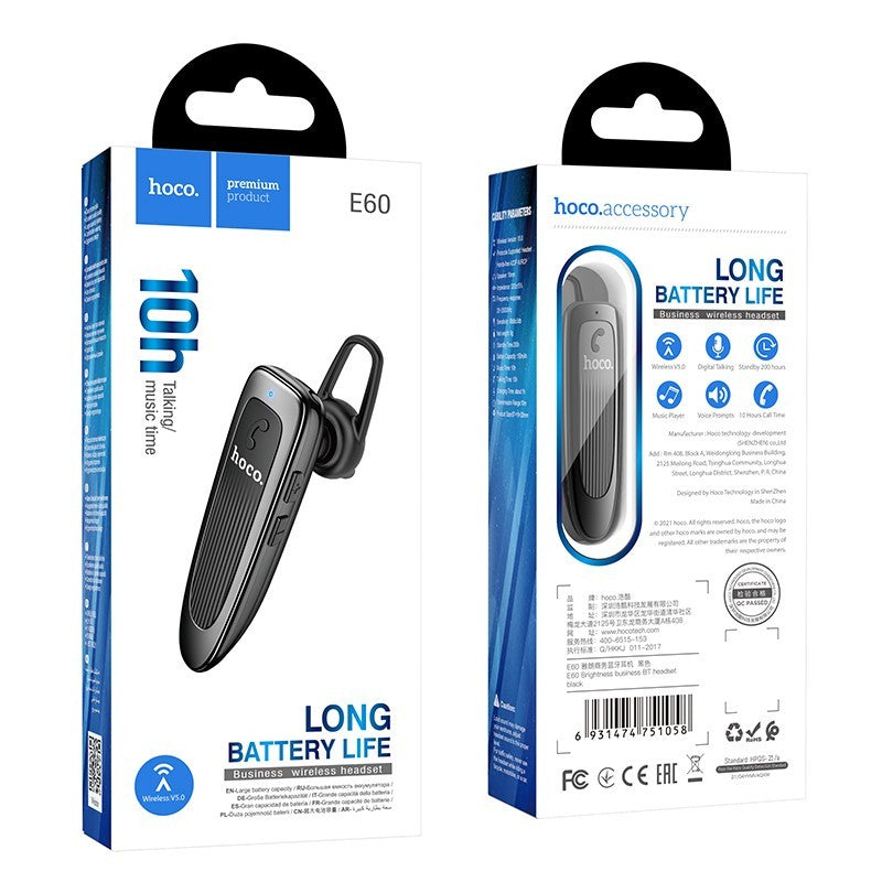 Bluetooth kihangosító HOCO E60 Brightness, A2DP, Fekete