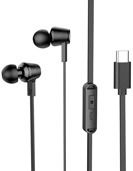 Handsfree USB-C HOCO M86, Fekete