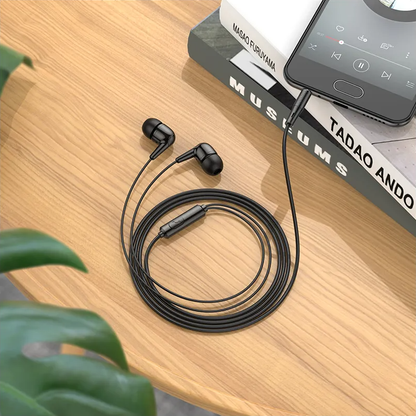 Handsfree USB-C HOCO M97, Fekete