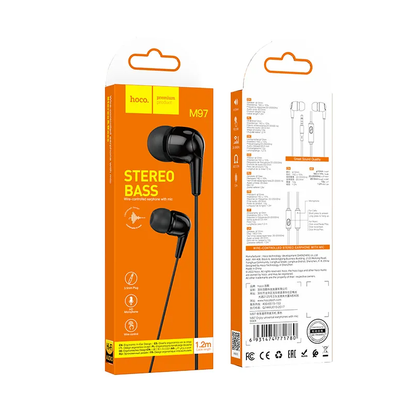 Handsfree USB-C HOCO M97, Fekete
