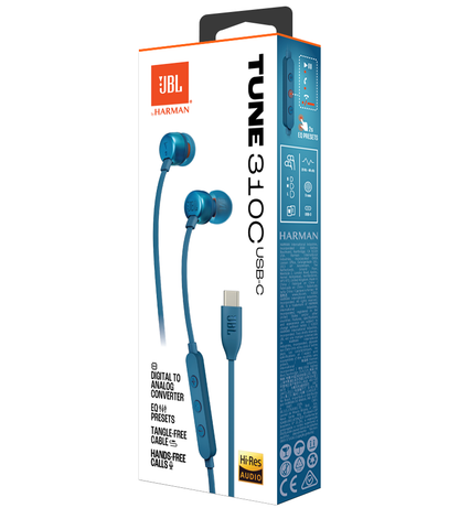 Handsfree USB-C JBL Tune 310C, Kék JBLT310CBLU