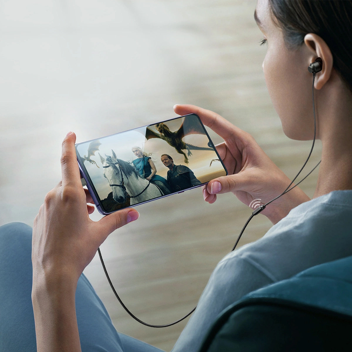 Handsfree USB-C Joyroom JR-EC06, Szürke