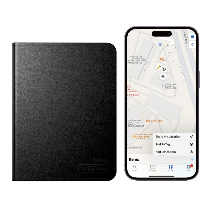 HOCO SmartTag Passport E91G iOS sorozathoz, fekete