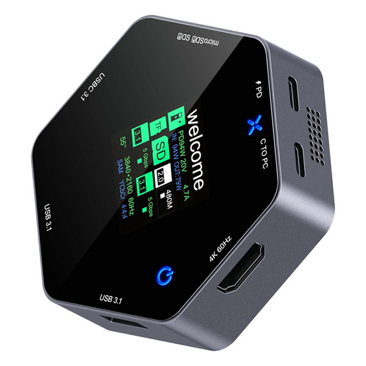 OEM Multifunkcionális Hub YC-931, 8in1, Szürke