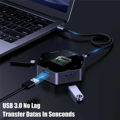 OEM Multifunkcionális Hub YC-931, 8in1, Szürke