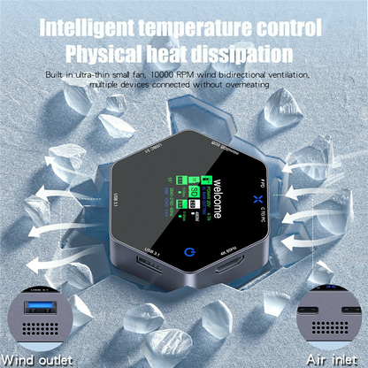 OEM Multifunkcionális Hub YC-931, 8in1, Szürke
