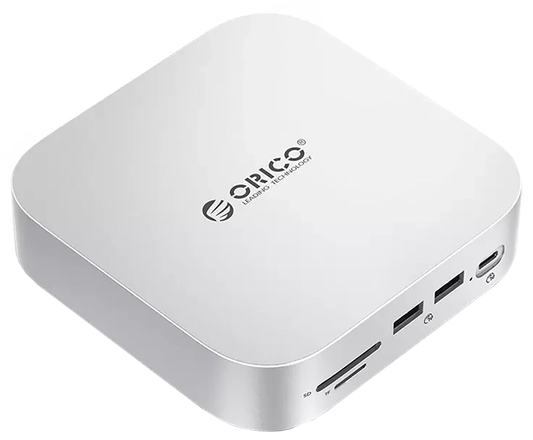 Orico MiniLink M48PR Multifunctional Hub for Apple Mac Mini M4, 9in1, Silver
