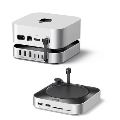 UGREEN CM841A multifunkciós hub Apple Mac Mini M4 / Pro számára, 10 az 1-ben, szürke