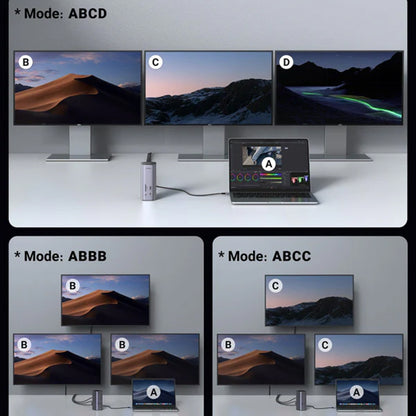 UGREEN Pro CM555 multifunkcionális hub, 13in1, Szürke