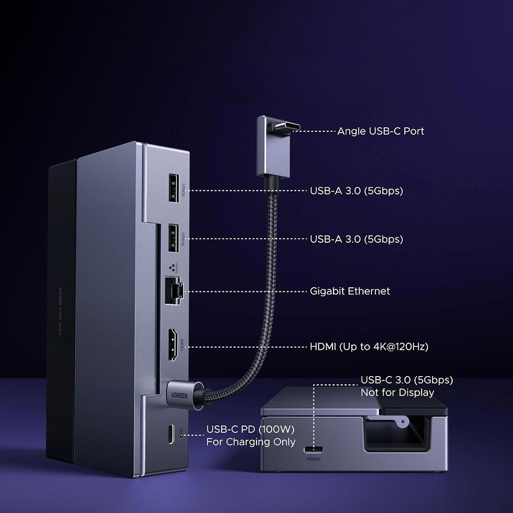 UGREEN 75126 Hub támogatás hordozható konzolhoz, szürke
