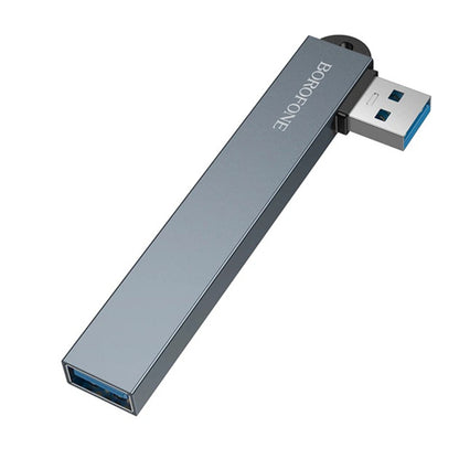 Borofone FH1 USB hub, 4 az 1-ben, szürke