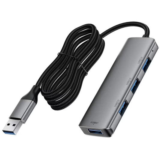 Acefast J17 USB hub, 4 az 1-ben, Szürke