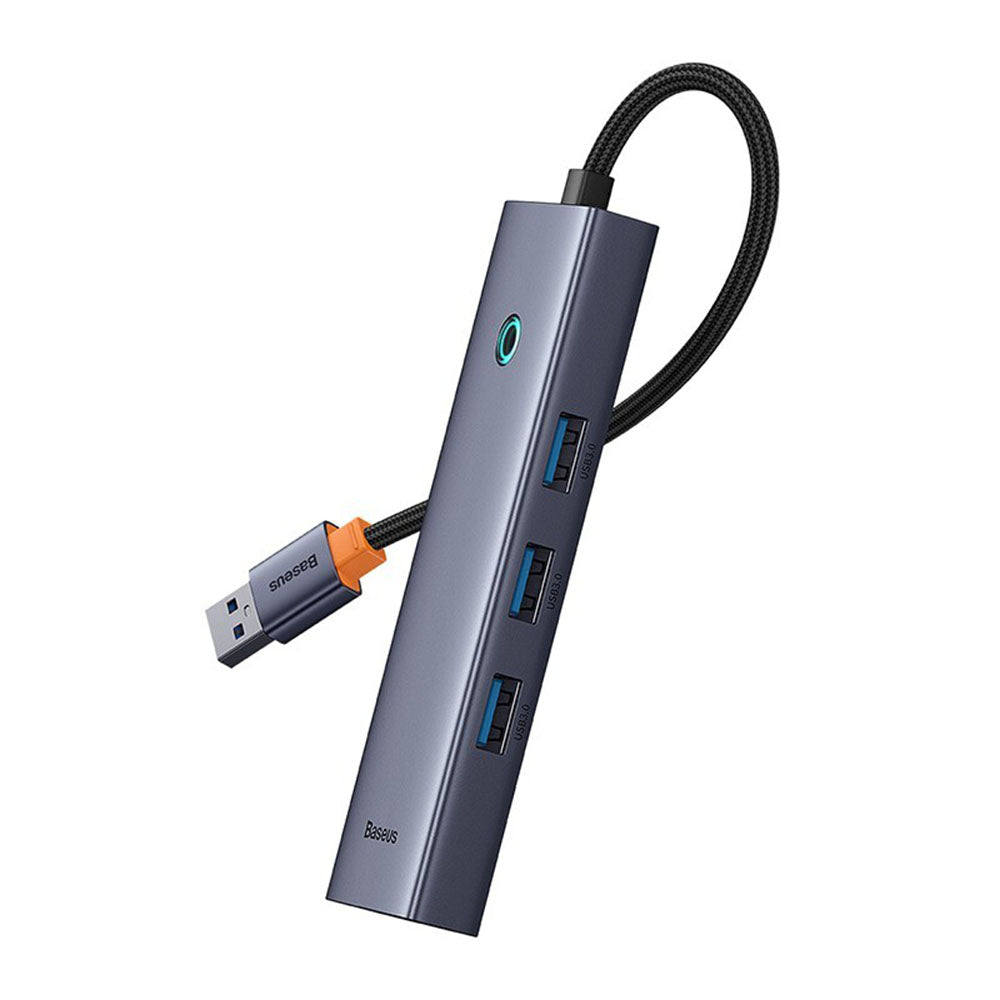 Hub USB Baseus UltraJoy, 3 x USB-A 3.0 - 1 x RJ45, Szürke B0005280A813-01