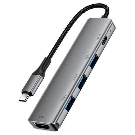 Hub USB-C Acefast J16, 5in1, Szürke