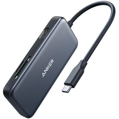 Anker USB-C Hub, 2 x USB-A 3.0 - 1 x HDMI - 1 x SD - 1 x microSD, Fekete A8334HA1