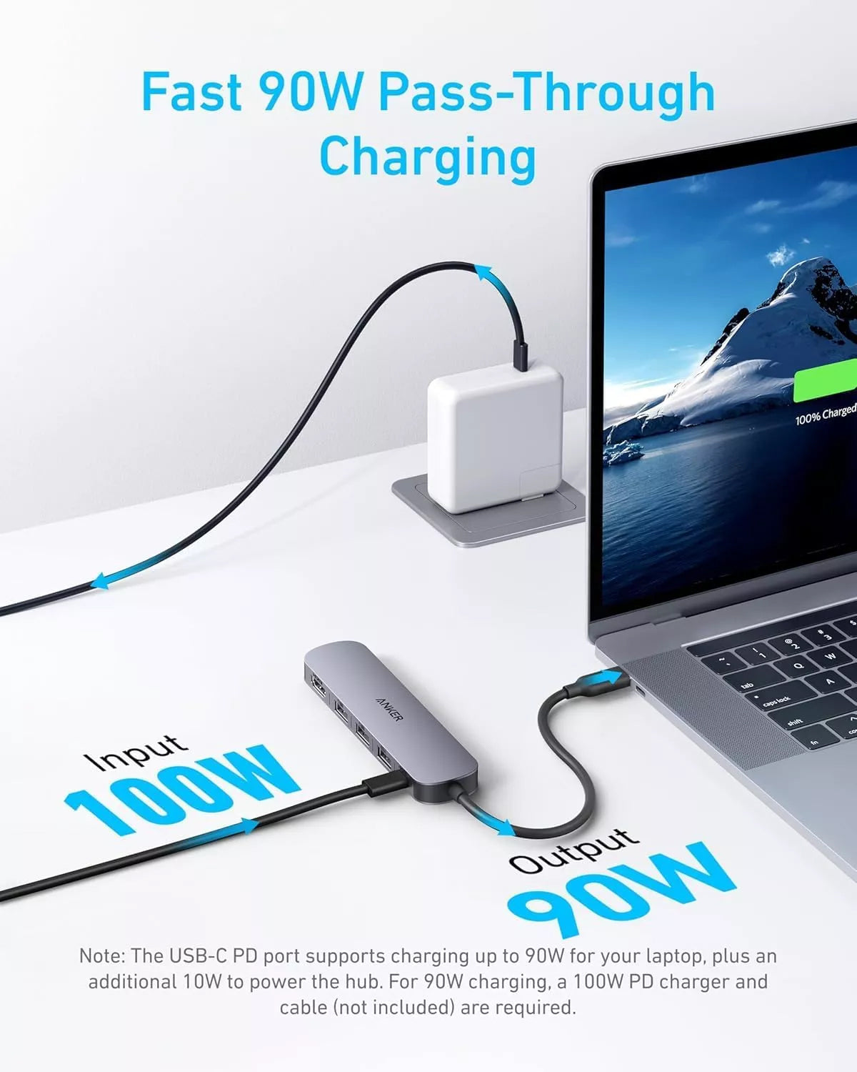 Anker USB-C Hub, 2 x USB-A - 1 x USB-A 3.0 - 1 x USB-C - 1 x HDMI, Szürke A8357HA0