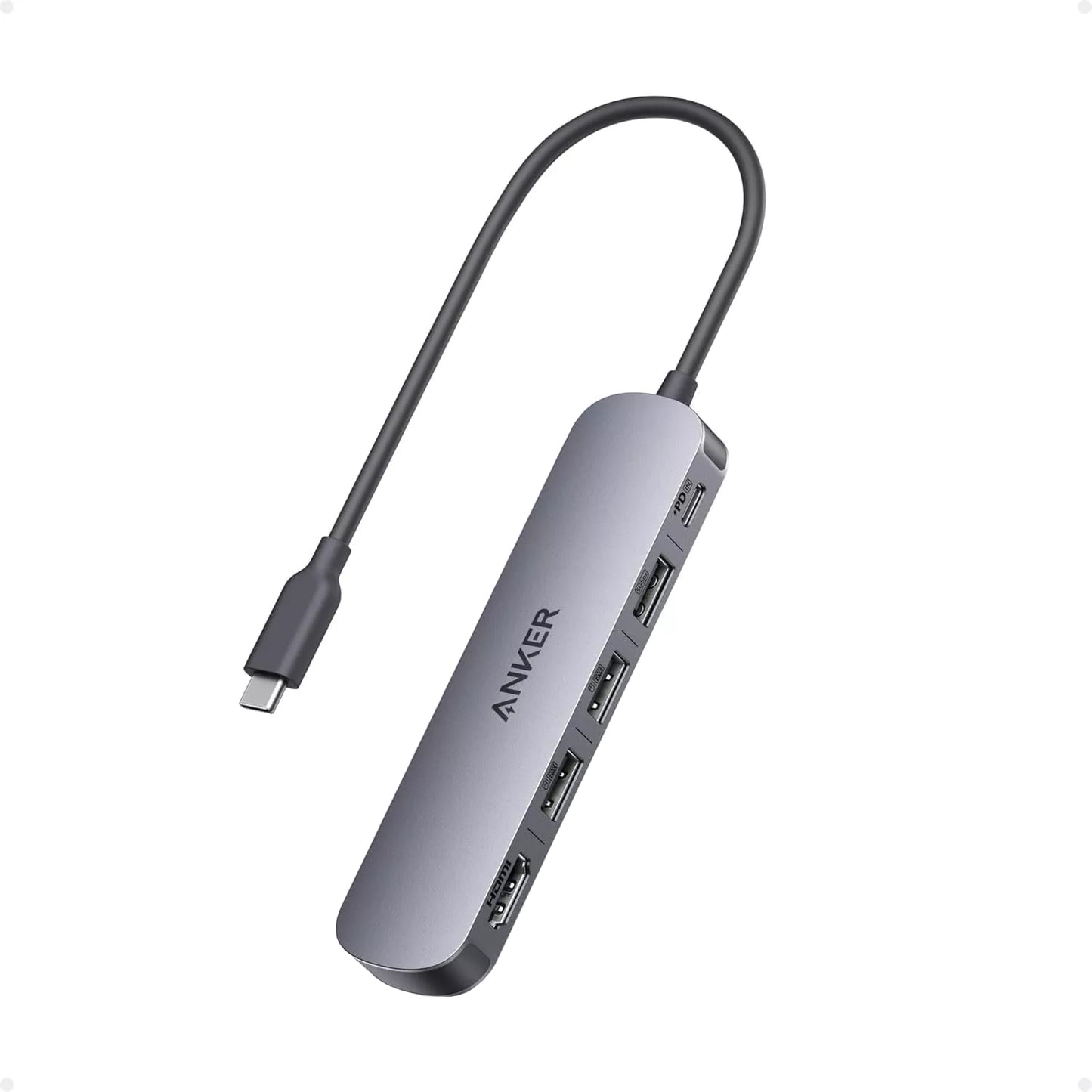 Anker USB-C Hub, 2 x USB-A - 1 x USB-A 3.0 - 1 x USB-C - 1 x HDMI, Szürke A8357HA0
