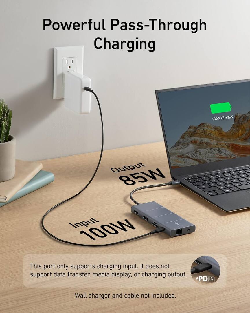 Anker PowerExpand USB-C hub, 1 x USB-A 3.2 - 2 x USB-A - 2 x USB-C - 1 x Display Port - 1 x HDMI - 1 x 3,5 mm Jack - 1 x RJ45 - 1 x SD - 1 x microSD, Szürke