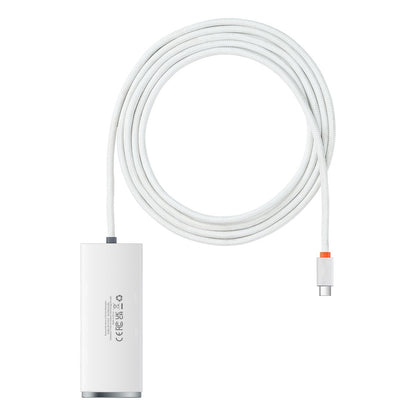 Baseus Lite USB-C Hub, 4 x USB-A 3.2, 2m, White
