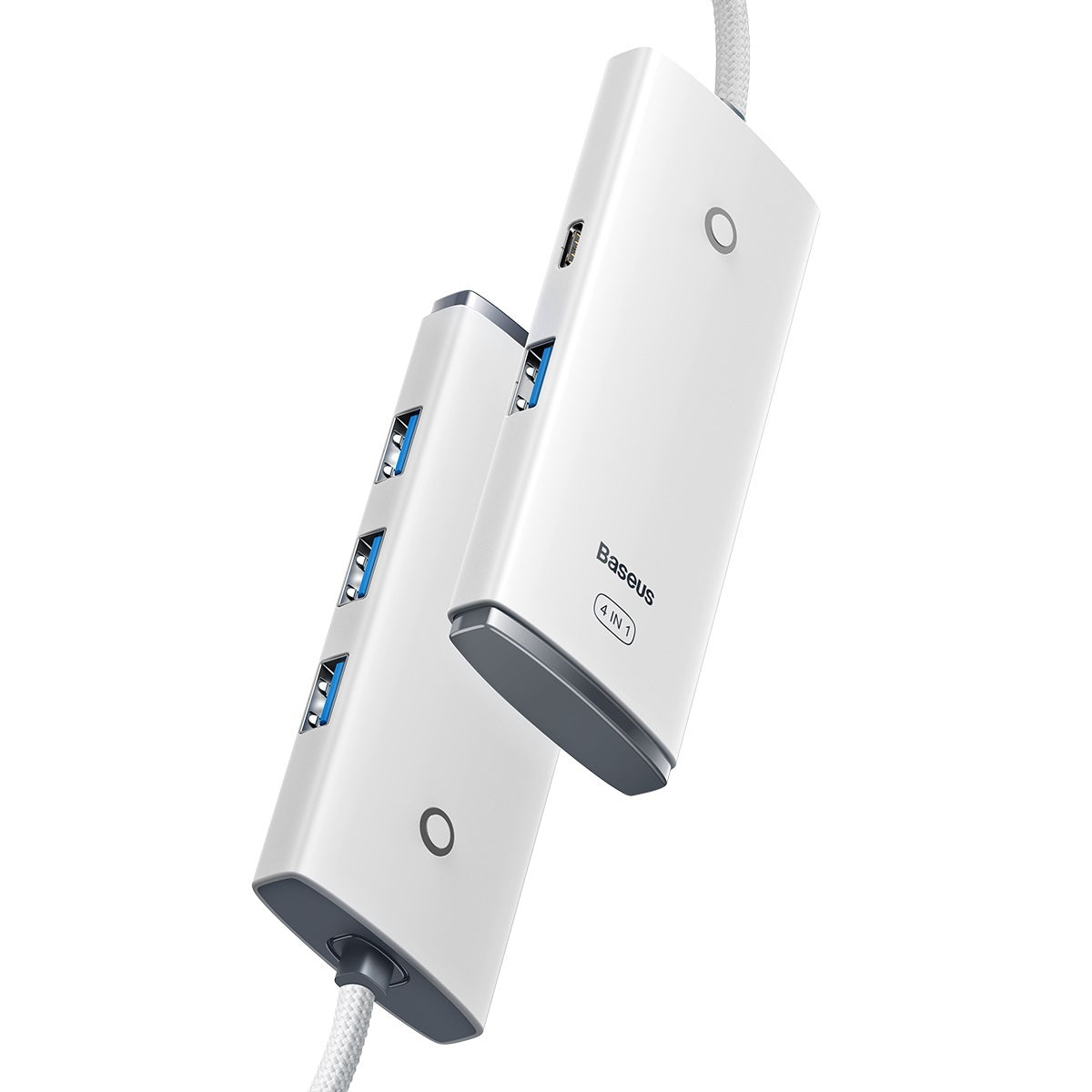 Baseus Lite USB-C Hub, 4 x USB-A 3.2, 2m, White