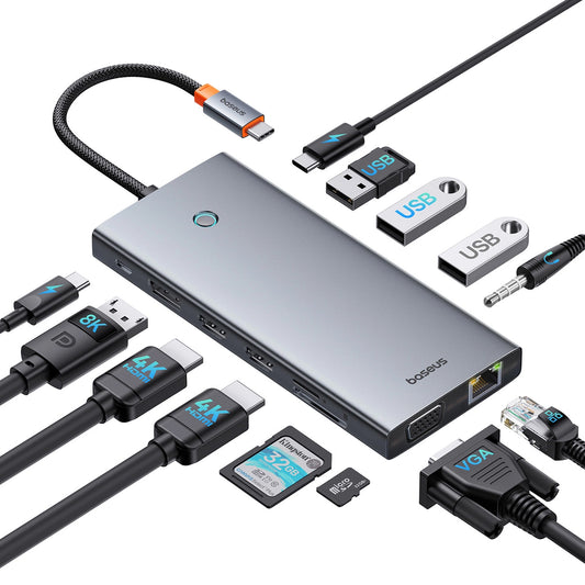 USB-C Hub Baseus PortalJoy, 13in1, Szürke B00053002811-01