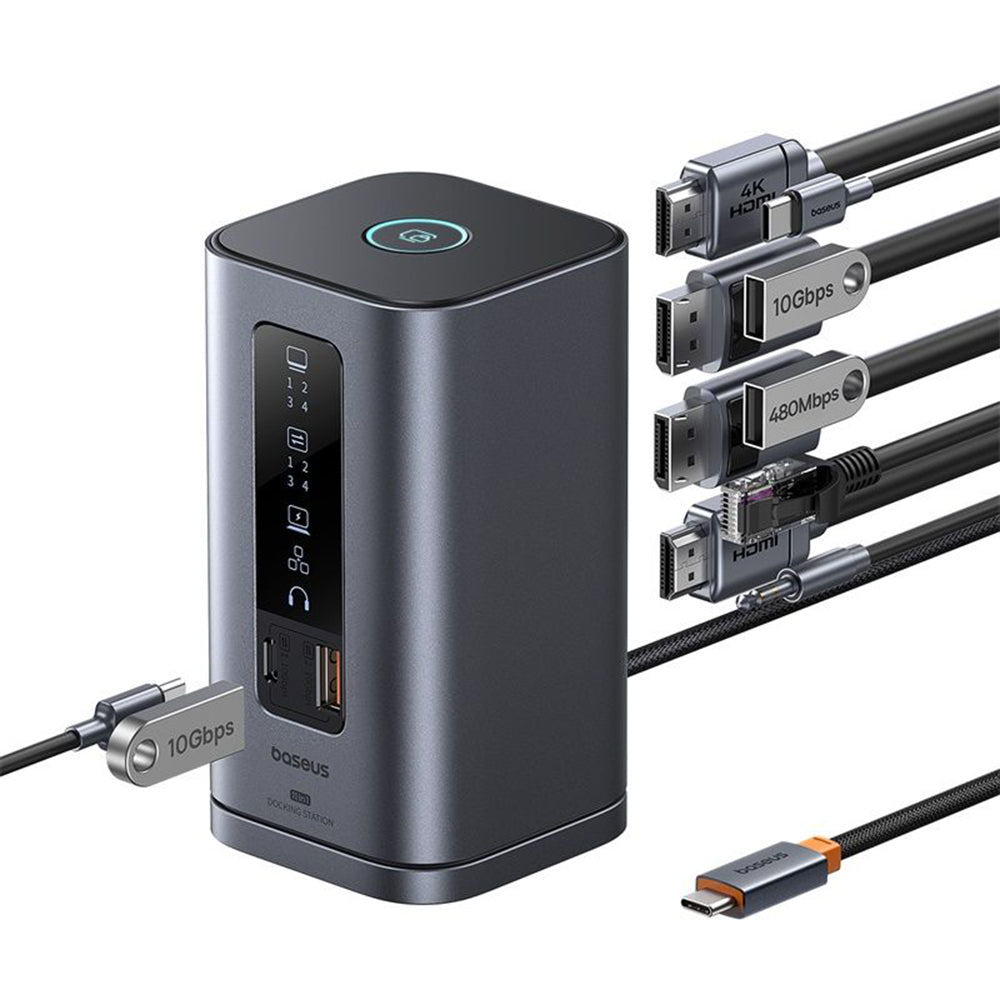 Hub USB-C Baseus SpaceMate, 11in1, Szürke B00568101813-00