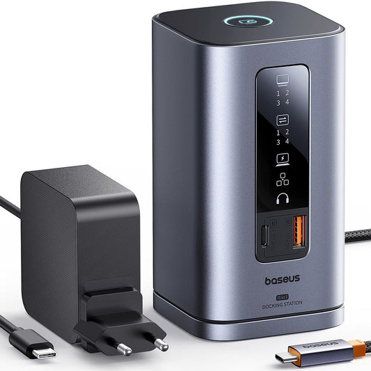 Hub USB-C Baseus Spacemate, 11in1, Szürke B0112701