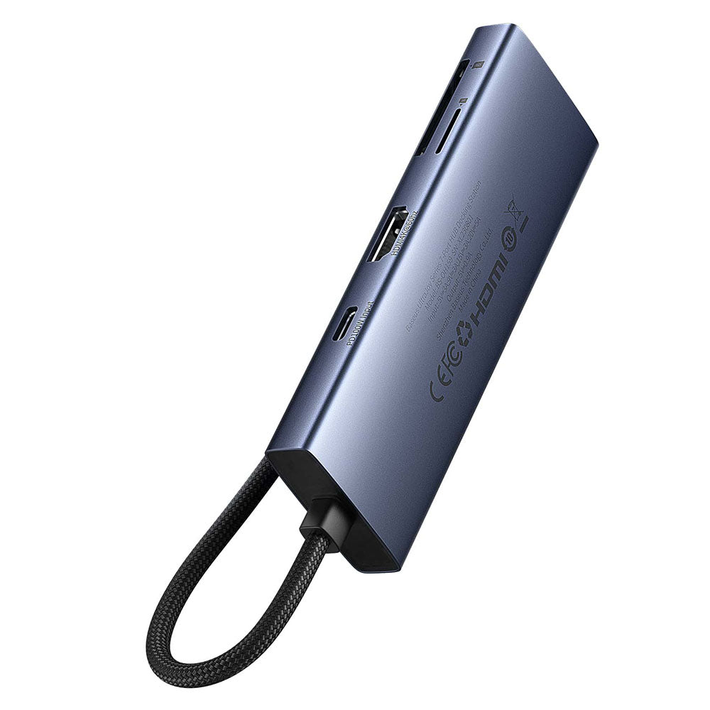 Hub USB-C Baseus UltraJoy, 3 x USB-A 3.0 - 1 x USB-C - 1 x HDMI - 1 x SD - 1 x microSD, Szürke B00052803811-00