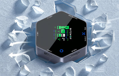 BlitzWolf BW-TH16 USB-C hub, 8 az 1-ben, szürke