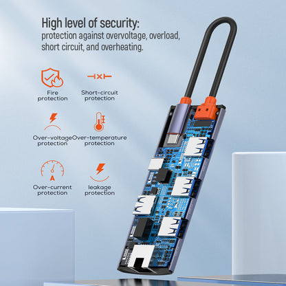 USB-C ColorWay CW-HUB03, 6in1, Ezüst