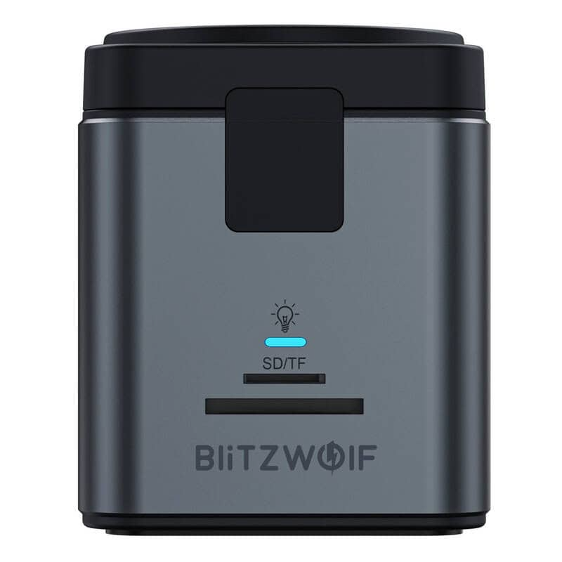 USB-C hub vezeték nélküli QI töltéssel BlitzWolf BW-TH17, 9 az 1-ben, fekete