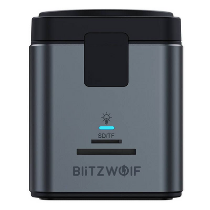 USB-C hub vezeték nélküli QI töltéssel BlitzWolf BW-TH17, 9 az 1-ben, fekete