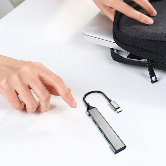 Hub USB-C Dudao A16T, 1 x USB-A 3.0 - 3 x USB-A, Fekete