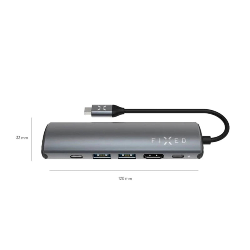 Fixed Pro USB-C Hub, 6in1, Szürke