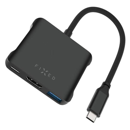 Fixed Quadri USB-C Hub, 5in1, Black