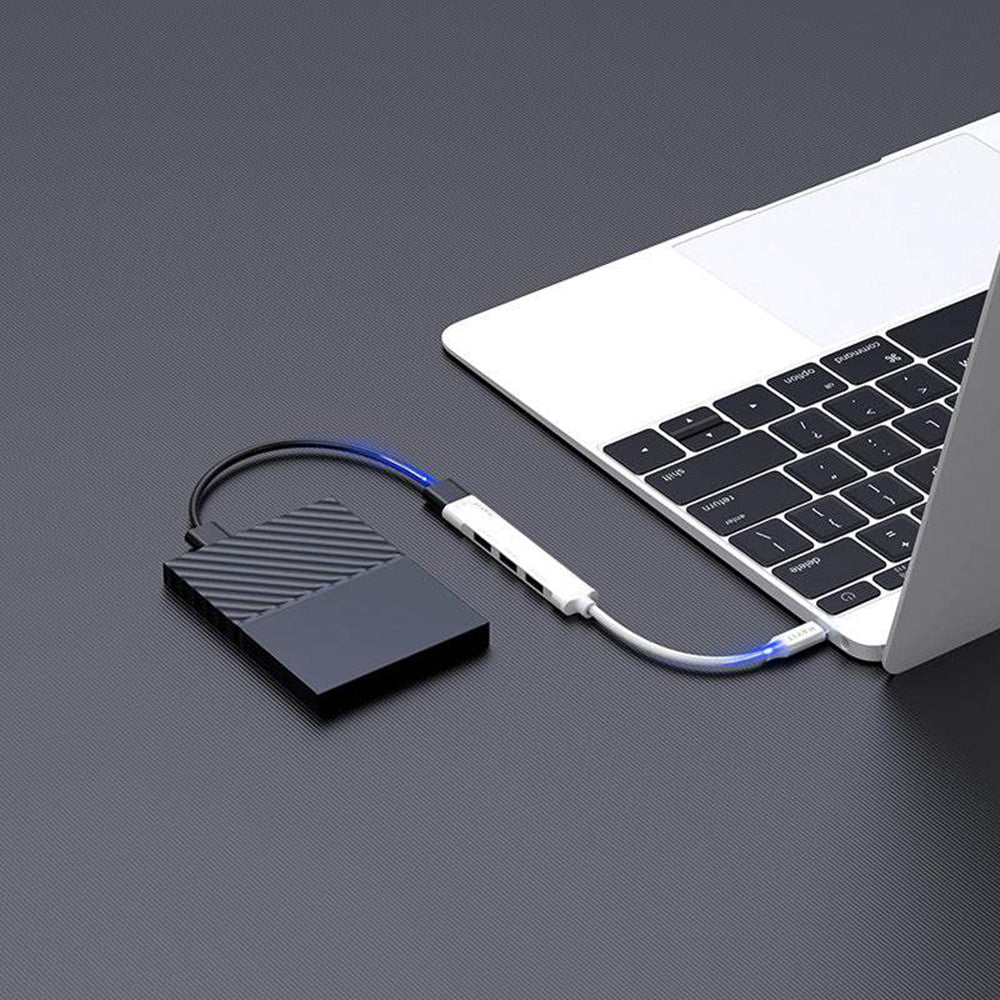 HAVIT HB41 USB-C Hub, 4in1, Ezüst