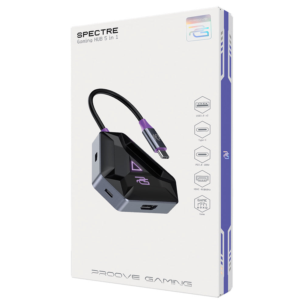 Hub USB-C Proove Spectre, 5in1, Szürke HBPG10221205