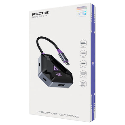 Hub USB-C Proove Spectre, 5in1, Szürke HBPG10221205
