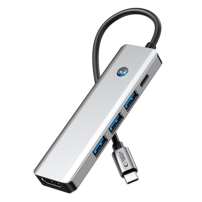 Hub USB-C Tech-Protect HB01, 1 x USB-A 3.0 - 2 x USB-A - 1 x USB-C - 1 x HDMI, Szürke