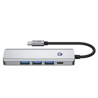 Hub USB-C Tech-Protect HB01, 1 x USB-A 3.0 - 2 x USB-A - 1 x USB-C - 1 x HDMI, Szürke