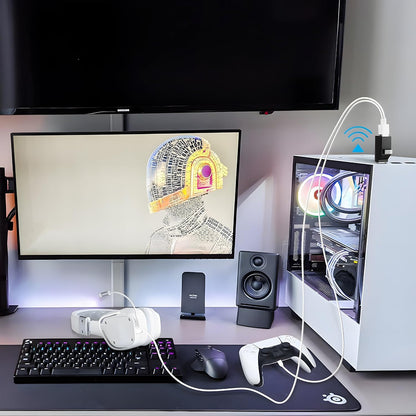 USB-C Techsuit H10 EchoLink hub, 3in1, Fekete