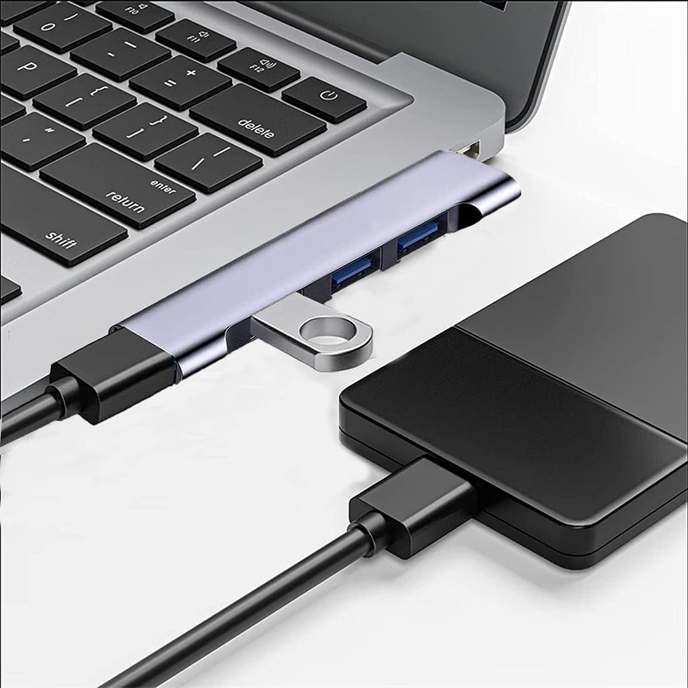 Hub USB-C Techsuit H13 ZenithDock, 4in1, Szürke