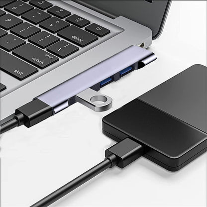 Hub USB-C Techsuit H13 ZenithDock, 4in1, Szürke