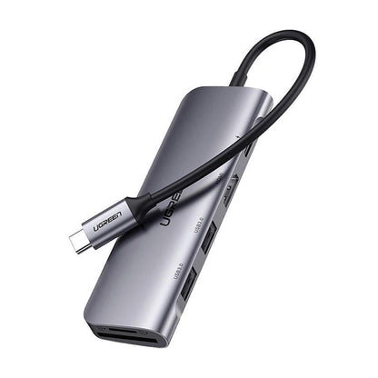 Hub USB-C UGREEN CM195 (15214), 2 x USB-A 3.0 - 1 x USB-C - 1 x HDMI - 1 x SD - 1 x microSD, Szürke