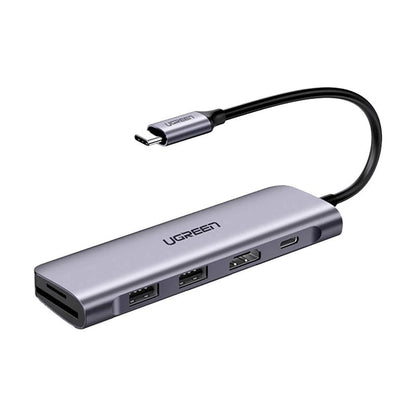 Hub USB-C UGREEN CM195 (15214), 2 x USB-A 3.0 - 1 x USB-C - 1 x HDMI - 1 x SD - 1 x microSD, Szürke